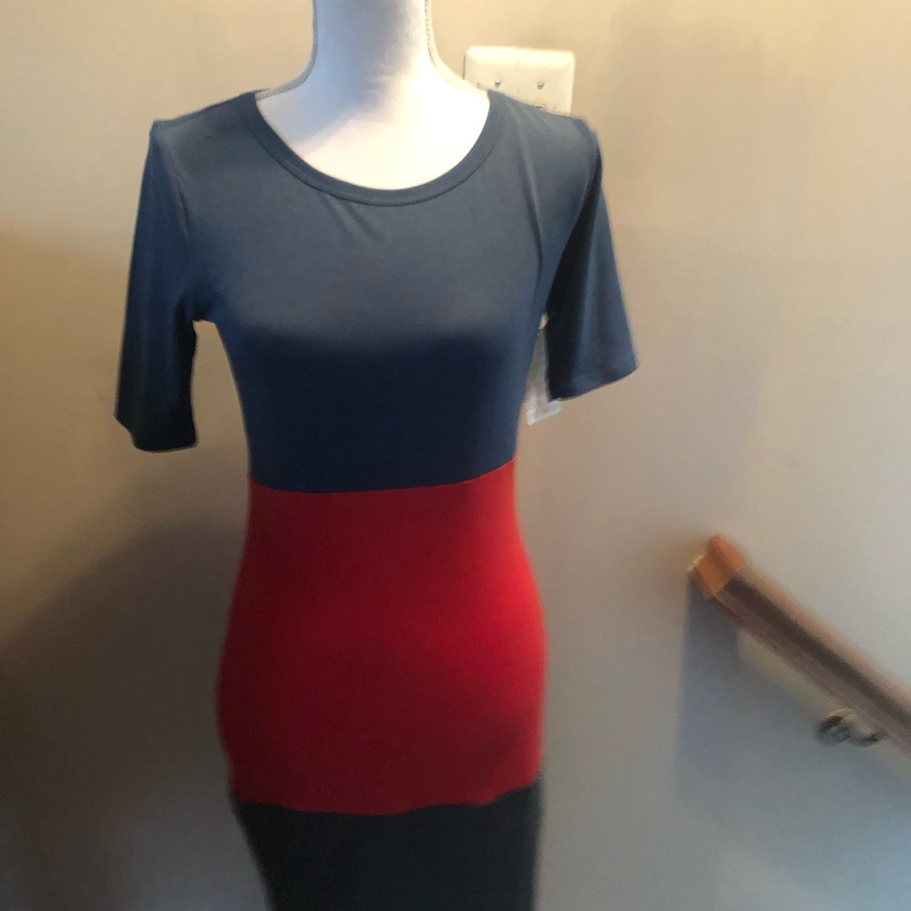 New LulaRoe color block bodycon dress